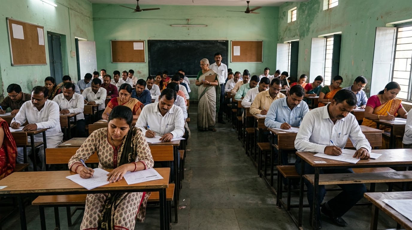 Candidates taking teacher recrui…