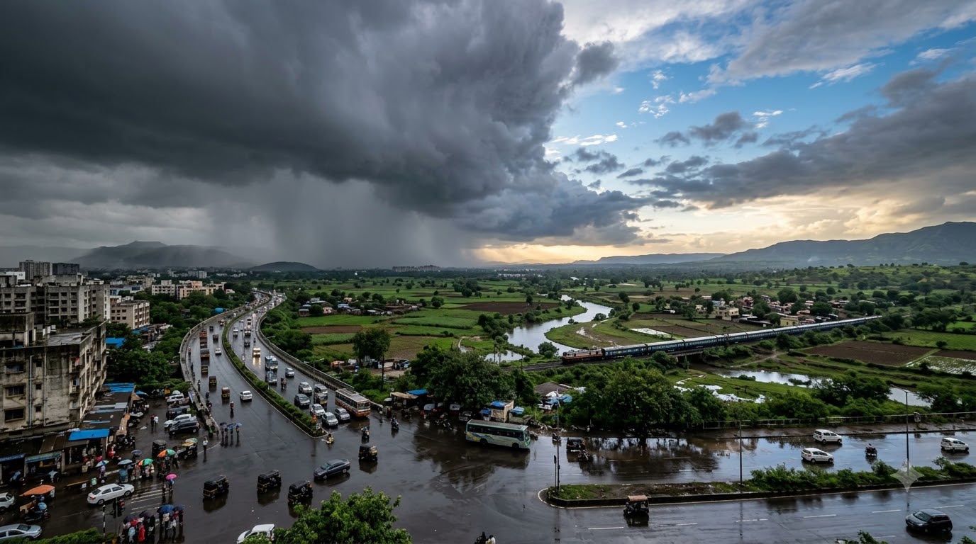 Monsoon withdrawal weather scene