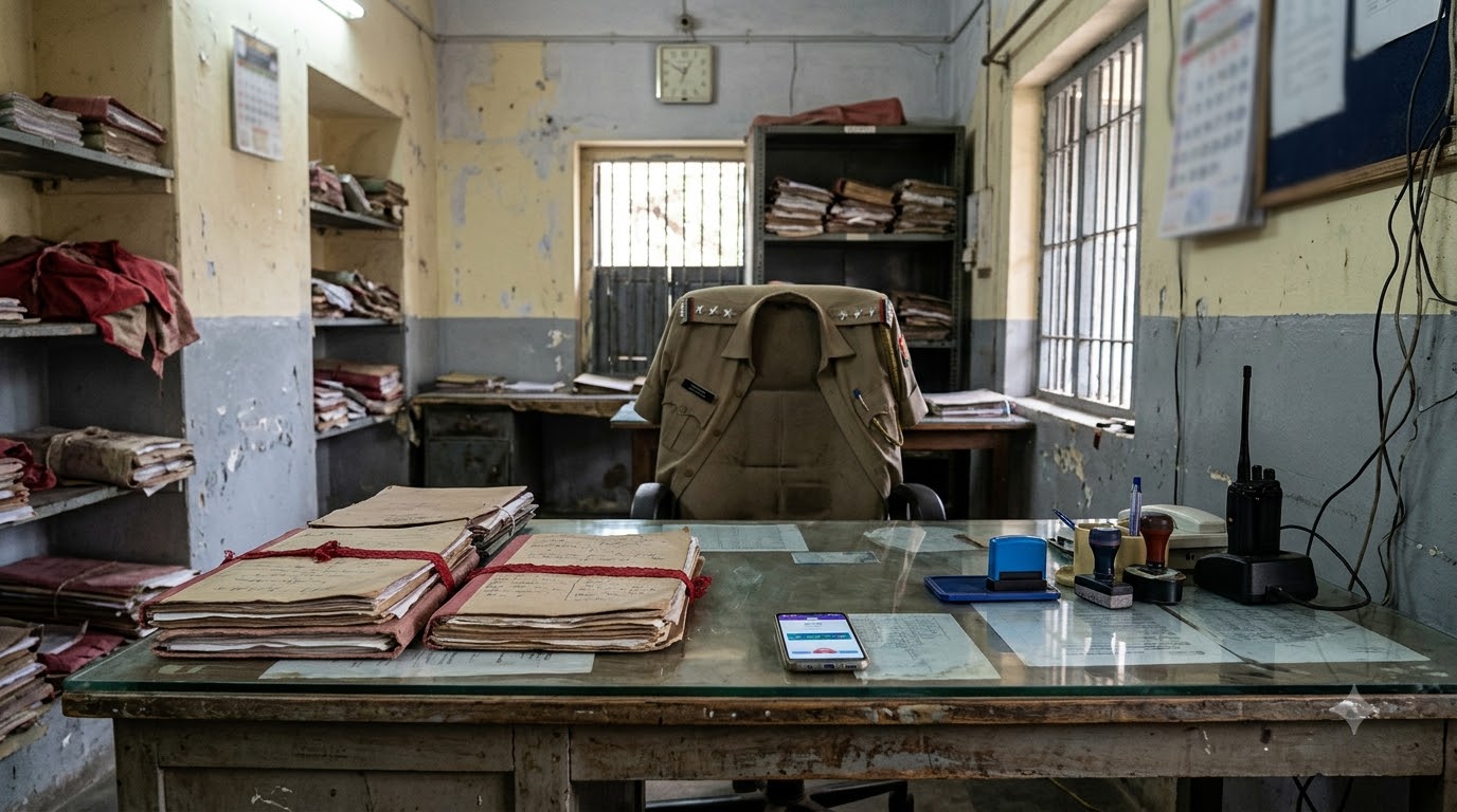 Police office with files and ce904ea4