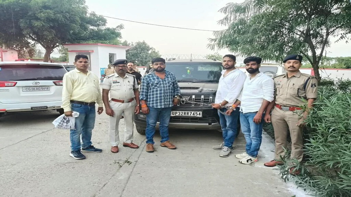 Raipur Kidnapping Case Scorpio Intercepted Mirzapur UP Police