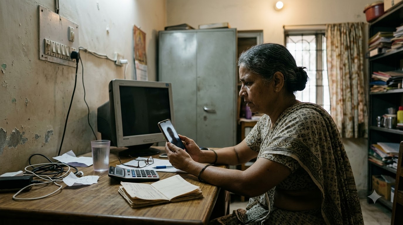 Woman experiencing digital arres…